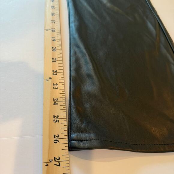 Pistola Faux Leather Pants Black Size 33 Flare Leg High Rise Sleek Edgy - Picture 8 of 9